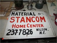 STANCOM HOME CENTER SIGN -- WOODEN