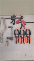 7 assorted clamps