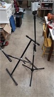 Mic stand and keyboard stand (rusty and dusty!)