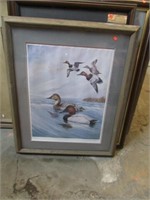 SIGNED DUCK PRINT -- 24.5" X 30"
