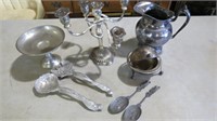 COLLECTION OF SILVER PLATE & PEWTER PIECES