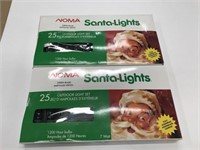 2 Sets Noma Outdoor Green Bulb Lights