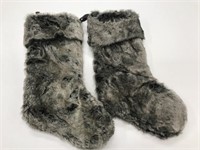 Pair Rabbit Fur Stockings