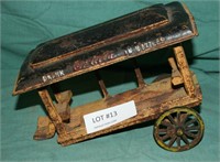 TOY CAST IRON COCA-COLA TROLLEY CART