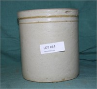 UNMARKED STONEWARE CANISTER CROCK