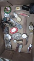 WATCHES , BELT BUCKLES , POCKET KNIVES