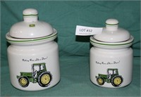 2 GIBSON CERAMIC LIDDED CANISTERS