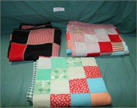3 VINTAGE FULL SIZE QUILTS