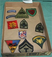 FLAT BOX OF MILITARY PATCHES