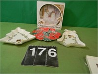 Christmas Plates,Trivet, Clock