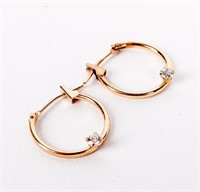 Jewelry 14kt Yellow Gold Earrings with Swarovski