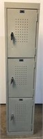 Sandusky Triple Locker Unit