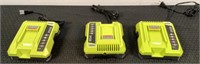 (3) Ryobi Battery Chargers