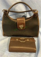 Brighton all leather purse bag with matching