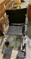 Folding wheelchair, with the foot rests, push