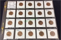 Coins, wheat back penny set, uncirculated,