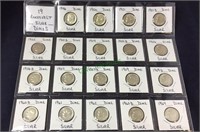 Coins, 19 Roosevelt silver dimes,