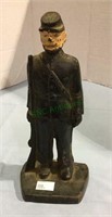 Cast-iron figurine, cast iron soldier, Civil War,