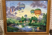 Balloon print, framed balloon print, watercolor
