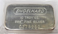 10 Troy Ounce Engelhard Silver Bar
