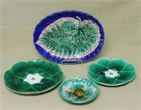 Holdcroft Majolica Water Lily Plates.