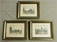 Parisian Petite Colored Prints Under Glass.