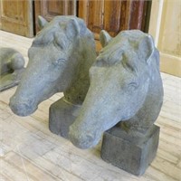 Horse Head Cast Stone Garden Statuary.