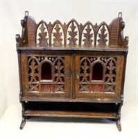 Exceptionally Pierce Carved Reliquary Cabinet.