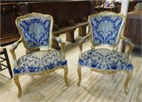 Rococo Gilt Armchairs.