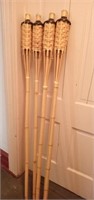 (4) Outdoor Bamboo Torches (Tiki Lights)