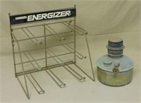 Energizer Wire Display and Oil Lamp.