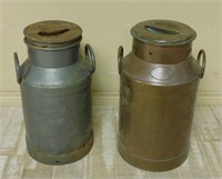 European Copper and Galvanized Milk Cans.