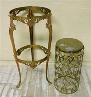 Cast Brass Plant Stands.