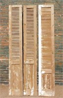 Primitive Wooden Louvered Shutters.