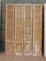 Primitive Wooden Louvered Shutters.