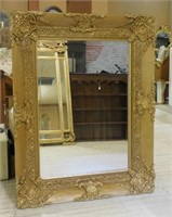 Shell Accented Gilt Beveled Mirror.