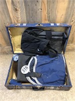 Tag #318 Blue Suite case full of tack items