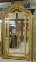 Grand Cartouche Crowned Gilt Mirror.