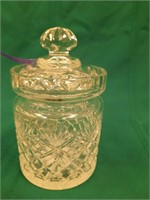 Small crystal lided jar