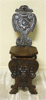 Neo Renaissance Well Carved Hall Chair.