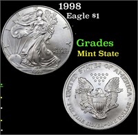 1998 Eagle $1 Grades Mint State
