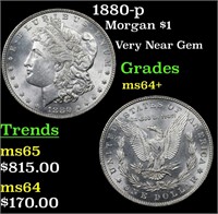 1880-p Morgan $1 Grades Choice+ Unc