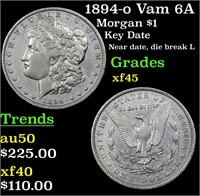 1894-o Vam 6A R6 Morgan $1 Grades xf+