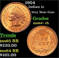 1904 Indian 1c Grades Choice+ Unc RB