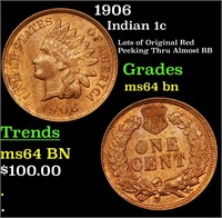 1906 Indian 1c Grades Choice Unc BN