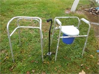 2 Walkers & Handicap Potty/Toilet Chair