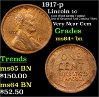 1917-p Lincoln 1c Grades Choice+ Unc BN