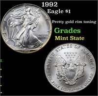 1992 Eagle $1 Grades Mint State