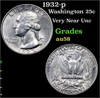 1932-p Washington 25c Grades Choice AU/BU Slider