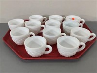 Vintage milk Glass Cups -Tea/Punch